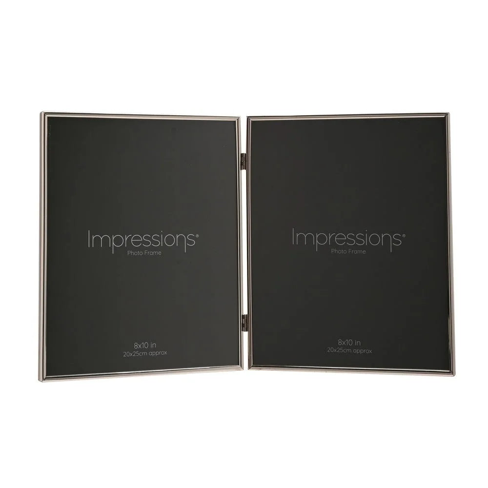 Silverplated Double Photo Frame Thin